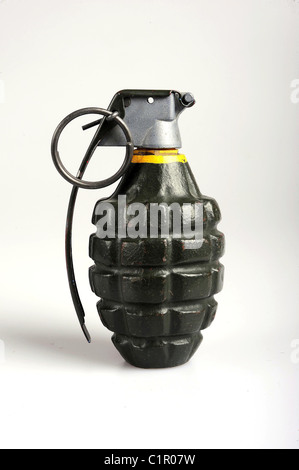 An American pineapple grenade. Stock Photo