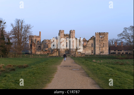 The ruins of Cowdray House in Cowdray Park, Midhurst, West Sussex, England Stock Photo