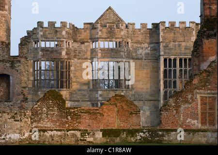 The ruins of Cowdray House in Cowdray Park, Midhurst, West Sussex, England Stock Photo