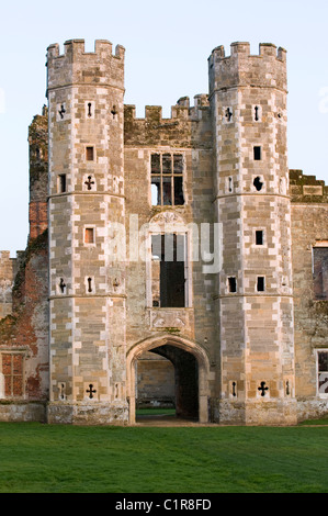 The ruins of Cowdray House in Cowdray Park, Midhurst, West Sussex, England Stock Photo