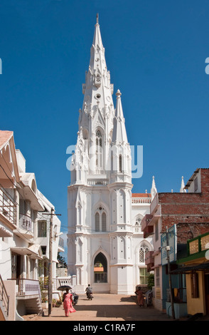 Our Lady of Ransom Church built in Gothic style with Portuguese influence in 1914 in Kanyakumari Stock Photo