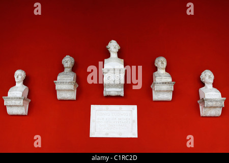 Sculpted marble busts at the Ruhmeshalle (Hall of Fame) in Munich, Germany. Stock Photo