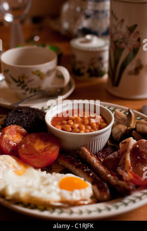 A full English Breakfast served at a Bed and Breakfast. Stock Photo