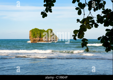 View fronm Playa Cocles in the Caribbean, Costa Rica. Stock Photo