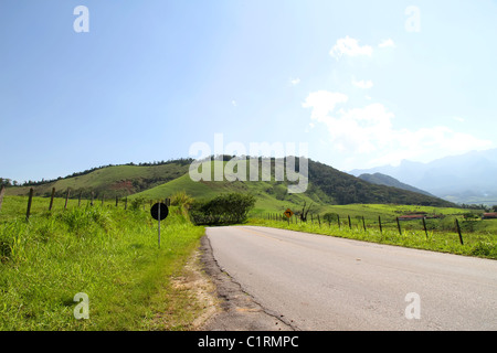 Street in the Region of Maua, Brazil. Stock Photo