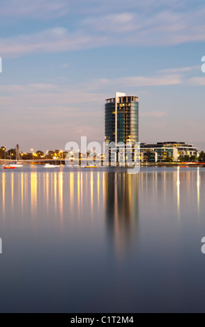 The luxury new Raffles Waterfront apartment building in Perth, Western Australia. Stock Photo