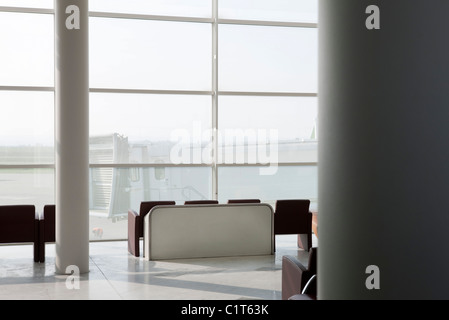 Empty waiting area in airport terminal Stock Photo