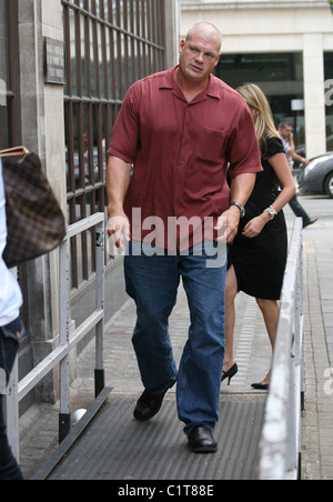 WWE wrestler Kane, real name Glenn Jacobs arrives that the Radio One studios London, England - 08.08.09 WENN.com Stock Photo