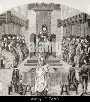 Chapter of the Order of the Golden Fleece held by Charles the Bold. Stock Photo