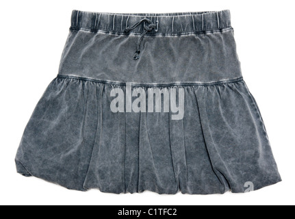 Gray feminine skirt insulated on white background Stock Photo