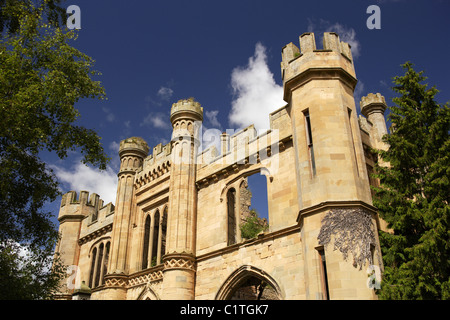 The ruin of Crawford Priory near Springfield Fife. Stock Photo