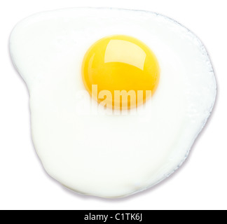 Tasty fried egg on white background. Space for design Stock Photo - Alamy