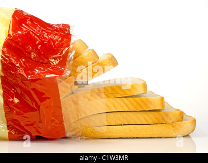 sliced white bread Stock Photo