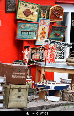 A shop on Portobello Road in West London, England. Stock Photo