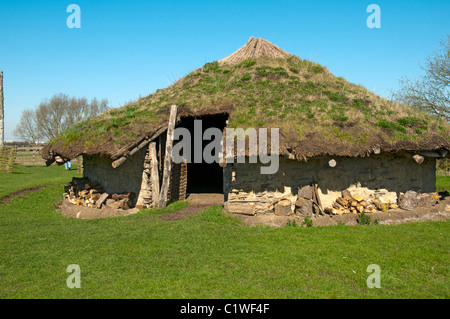 Reproduction Of A Bronze Age Round House At Flag Fen Archaeology Park 