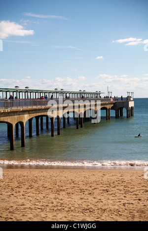 Boscombe pier and beach in September Stock Photo