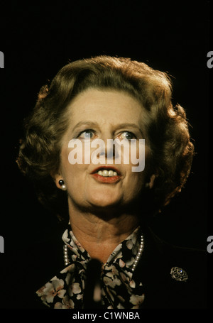 Prime Minister Margaret Thatcher at the the Conservative Party Conference, Blackpool,Britain in 1985. Stock Photo