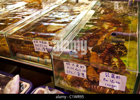 Seafood centre, Sabah, Kota Kinabalu, Malaysia Stock Photo