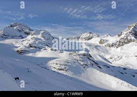 Ski touring in the Silvretta region of Austria Stock Photo