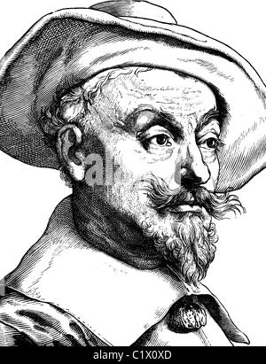 Digital improved image of Albrecht Wenzel Eusebius von Wallenstein, Duke of Friedland, field marshal in the Thirty Years' War, 1 Stock Photo