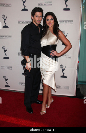 Brandon Beemer and Nadia Bjorlin The Daytime Emmy Nominees Reception held at the Television Academy - Arrivals Hollywood, Stock Photo