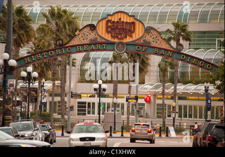 Gaslamp archway historic heart of San Diego Stock Photo