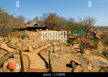 Elsa's Kopje luxury lodge, Meru National Park, Kenya, Africa Stock Photo