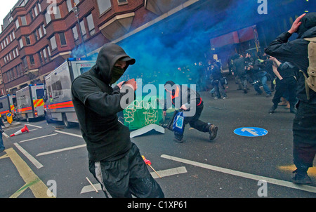 Anti-cuts March for the Alternative organised by TUC Unions London 2011 turns violent Stock Photo