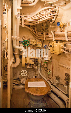 Interior of B-39 Soviet submarine at the Maritime Museum in San Diego Stock Photo