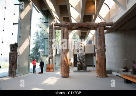 The Great Hall - Museum of Anthropology at the University of British Columbia - Vancouver BC, Canada Stock Photo