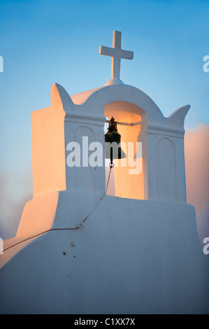 Oia, ( Ia ) Santorini - Byzantine Orthodax churches, - Greek Cyclades islands - Photos, pictures and images Stock Photo