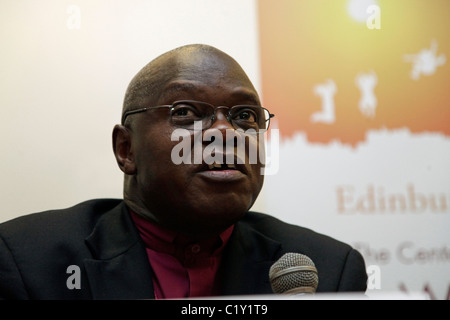 Archbishop of York, Dr John Sentamu, speaking at a press conference during Edinburgh 2010 Stock Photo