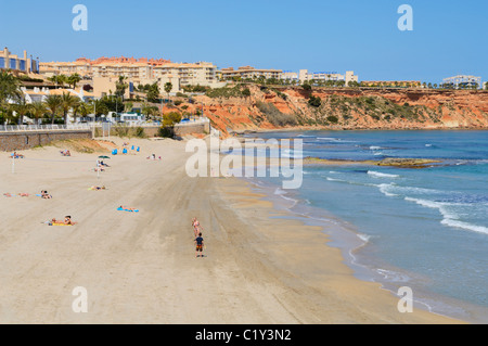 Aguamarina Beach at Dehesa de Campoamor, Orihuela, Alicante province, Spain. Stock Photo
