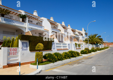 Holiday apartments on the Costa Blanca Mediterranean coast at Dehesa de Campoamor, Alicante province, Spain. Stock Photo