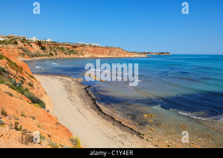 The Mediterranean coast at Dehesa de Campoamor,  Orihuela, Alicante province, Spain. Stock Photo