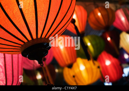 Colourful lanterns at the Chatuchak Weekend Market. Bangkok, Thailand Stock Photo