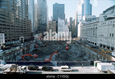 Construction site on East 58 St. and E. 59 St. and Third Ave., site of the former Alexander's Dept. Store Stock Photo