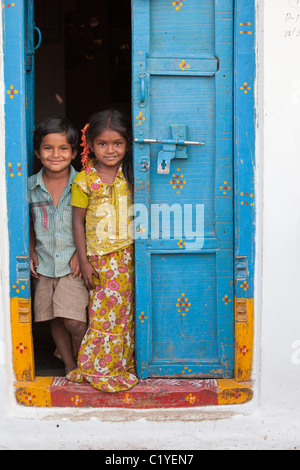 kids in Andhra Pradesh South India Stock Photo