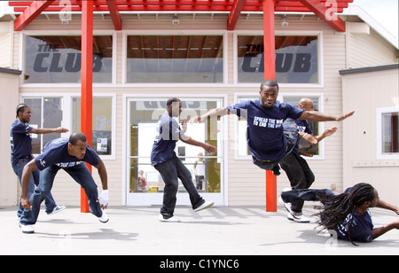 Strikers All Stars 'Spread the word to end the word' for the special Olympics held at Boys and Girls club teen center Malibu, Stock Photo