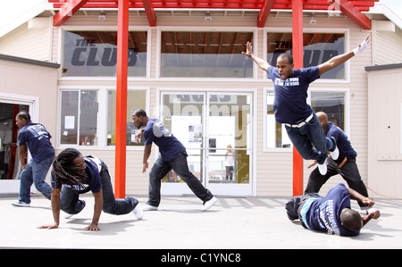 Strikers All Stars 'Spread the word to end the word' for the special Olympics held at Boys and Girls club teen center Malibu, Stock Photo