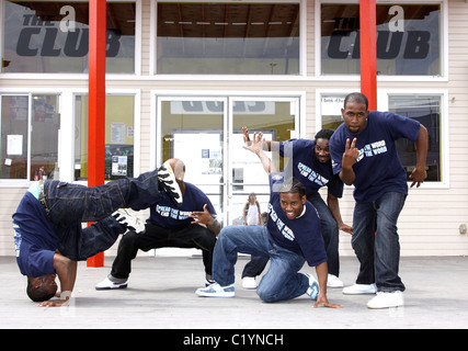 Strikers All Stars 'Spread the word to end the word' for the special Olympics held at Boys and Girls club teen center Malibu, Stock Photo