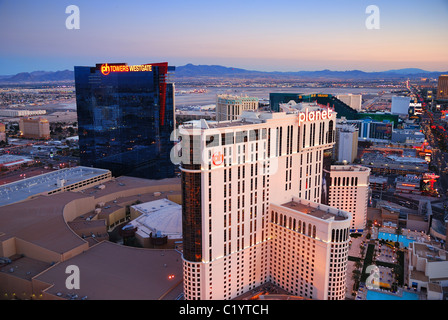 Casino hotel in Las Vegas, Nevada, at sunset. Stock Photo