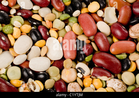 Mixed beans for background Stock Photo