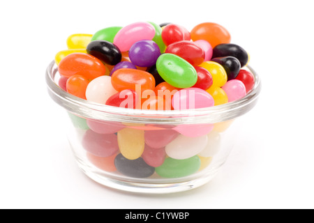 Colorful jellybeans close up shot Stock Photo