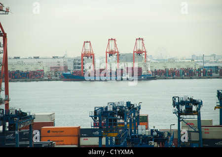 container terminal at Tokio Japan Stock Photo