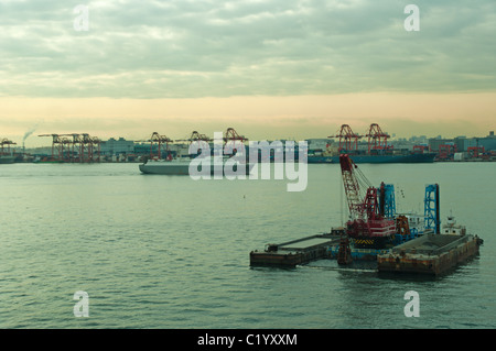 container terminal at Tokio Japan Stock Photo