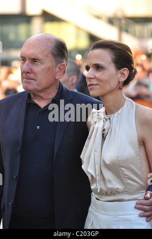 Robert Duvall and Luciana Pedraza attends the premiere of 'Get Low' - The 2009 Toronto International Film Festival Toronto, Stock Photo