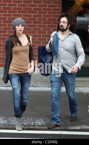 Emmy Rossum out with her boyfriend Adam Duritz from the Counting Crows