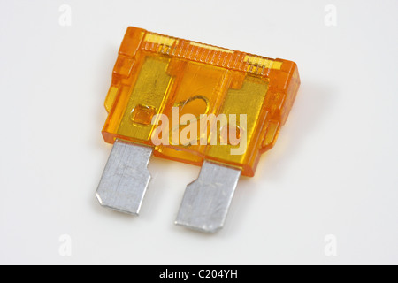 Electrical car auto fuse isolated on a white background Stock Photo