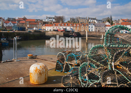 Pittenweem harbour, East neuk Fife, Scotland, March 2011 Stock Photo